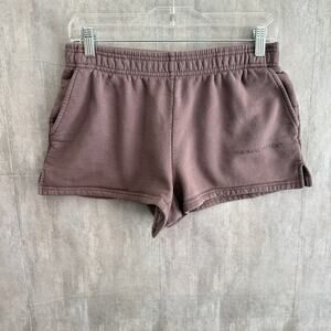 TNA Aritzia Super Fleece Sweatshorts Women S Mauve Cotton Blend Lounge Cozy